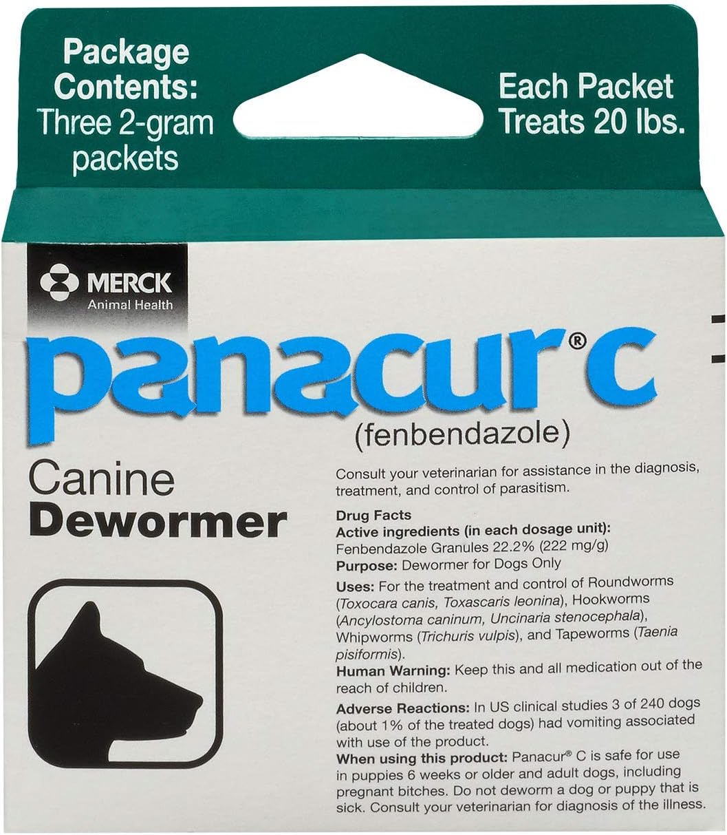 Panacur C Canine Dewormer, 2 Gram Packets (3-Count)