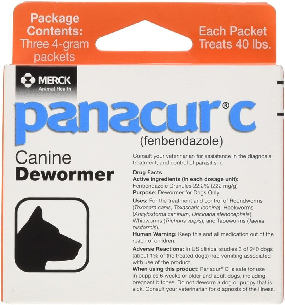 Panacur C 4 Gram Packets, Four-Box Bundle (12 Packets)